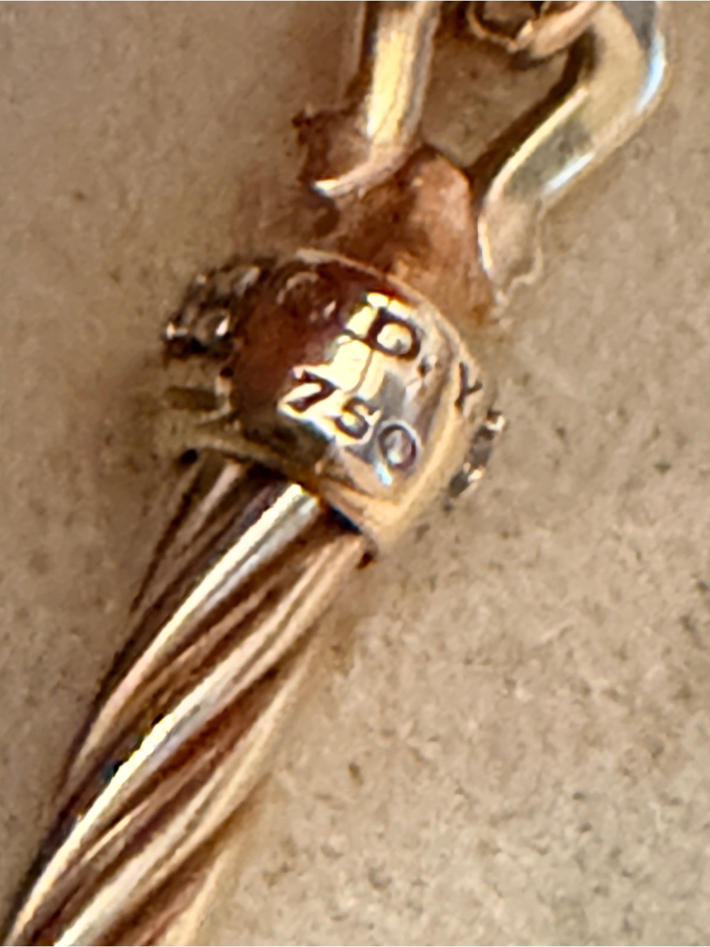 David Yurman 18K Yellow Gold with Diamonds Buckle Classic Cable Bracelet 2.6mm - Picture 7 of 14